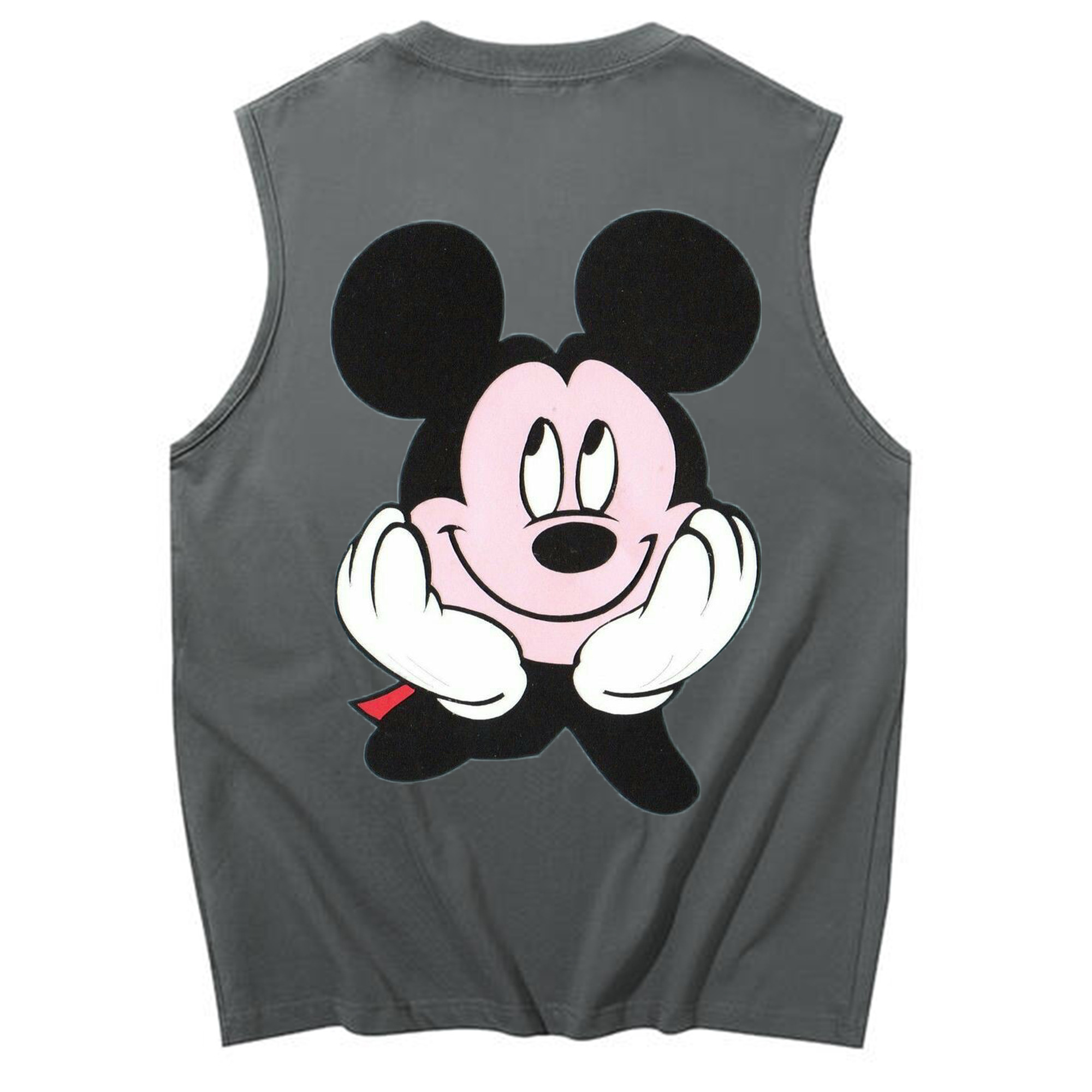 ミッキーマウス Mickey Mouse コットン100％タンクトップ（背面プリント）